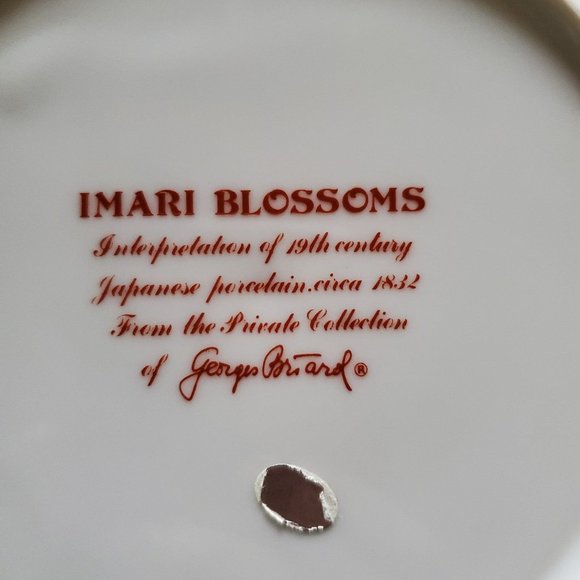 Georges Briard Vintage Imari Blossoms French Porcelain Tea/Snack Set for 4 - Picture 6 of 6